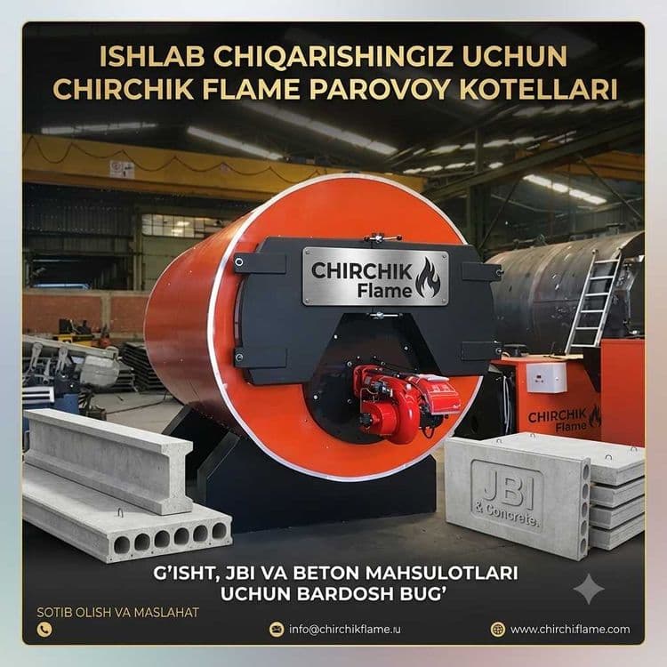 Паровые котлы от 500 кг до 30 000 кг (Chirchik Flame) — 1