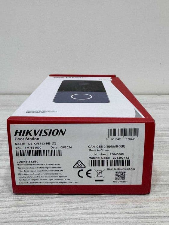 Вызывная панель Hikvision DS-KV6113-PE1 C — 4