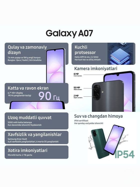 Samsung A07 128gb Naqt va Nasiya — 5