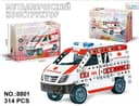 Металлический конструктор машина "Скорая помощь" 314 деталей