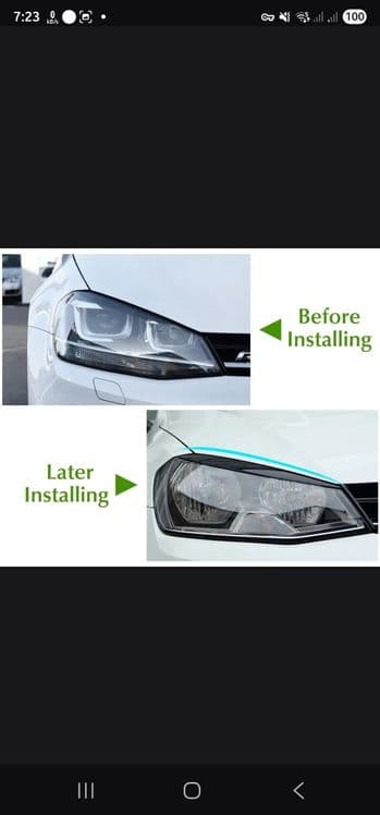 Продам брови для фар Фолксваген Golf 7 — 4