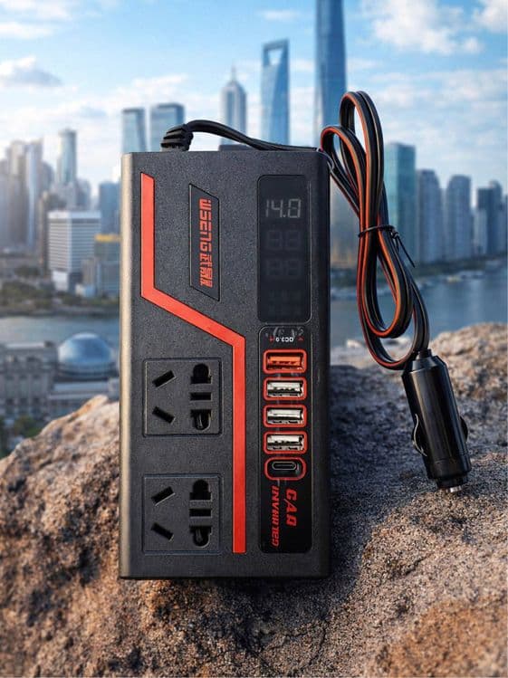 Компактный Автомобильный Инвертор 12V → 220V USB портами Доставка есть — 1