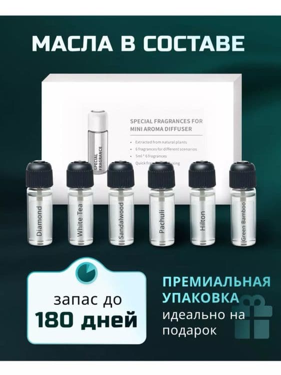 освежитель воздуха аромадиффузор, беспроводной, 6 ароматов. — 4