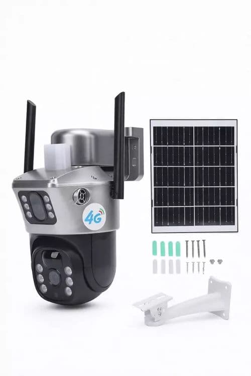 Kuzatuv kamera, quyosh paneli 8000 mAh batareyka, SIM-karta, 2 linzali — 5