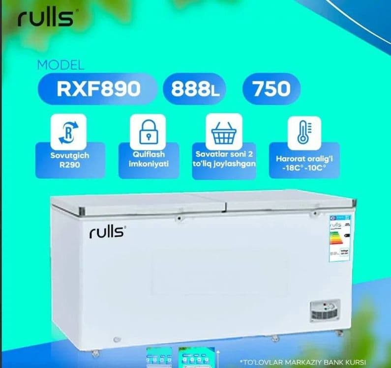 Морозильник камера Rulls 1088L 888L 718L 245L Доставка бесплатно — 3