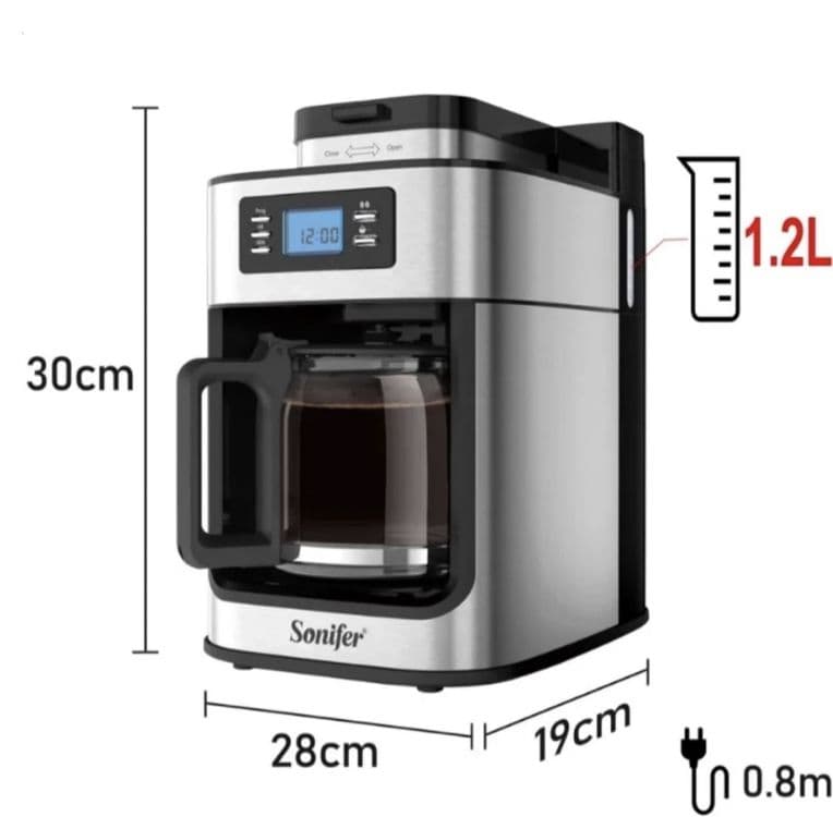 Кофеварка для чашек с измельчителем Sonifer sf-3541 — 2