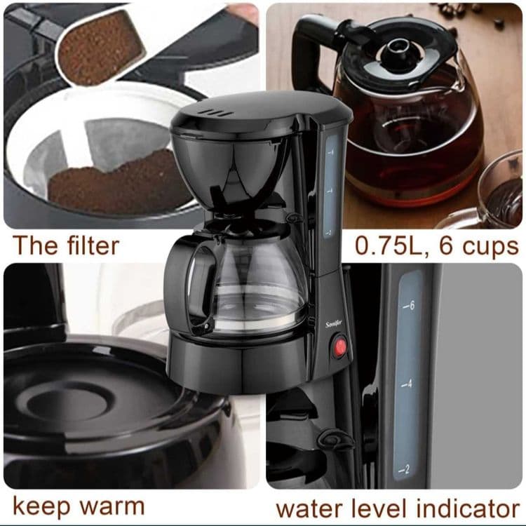 Капельная ковеварка кофемашина coffee американо латте Sonifer sf-3564 — 4