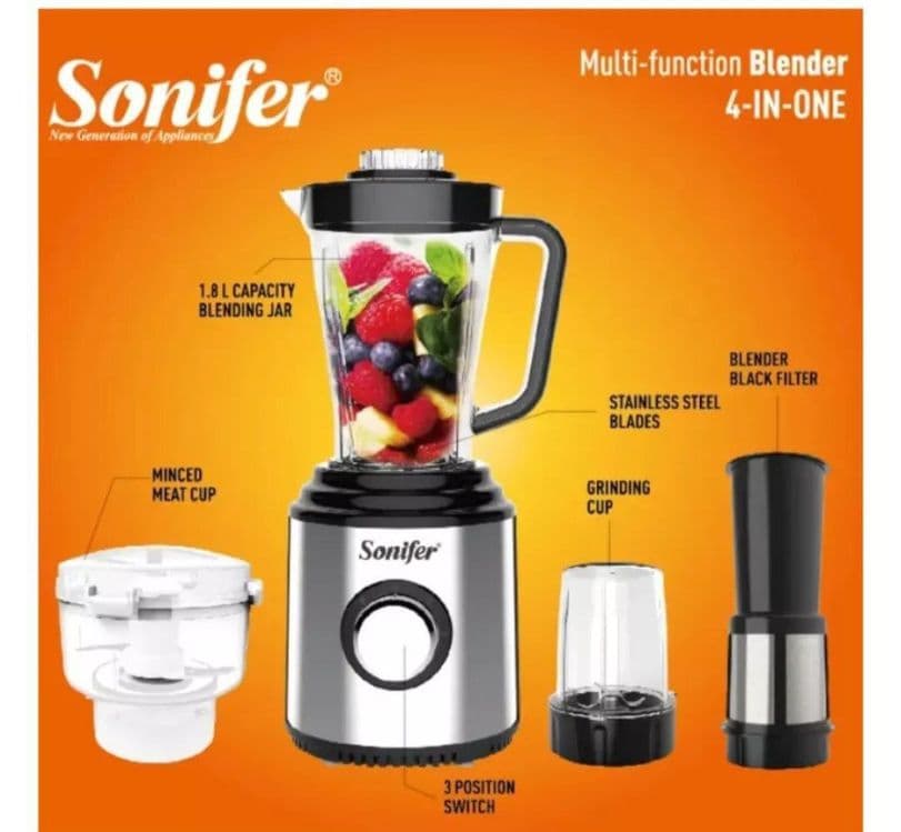 Sonifer 4в1 Блендер, овощерезка, мясорубка, кофемолка sf-8119 — 2