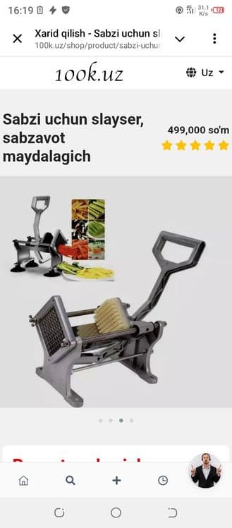 Sabzi uchun slayser, sabzavot maydalagich — 1