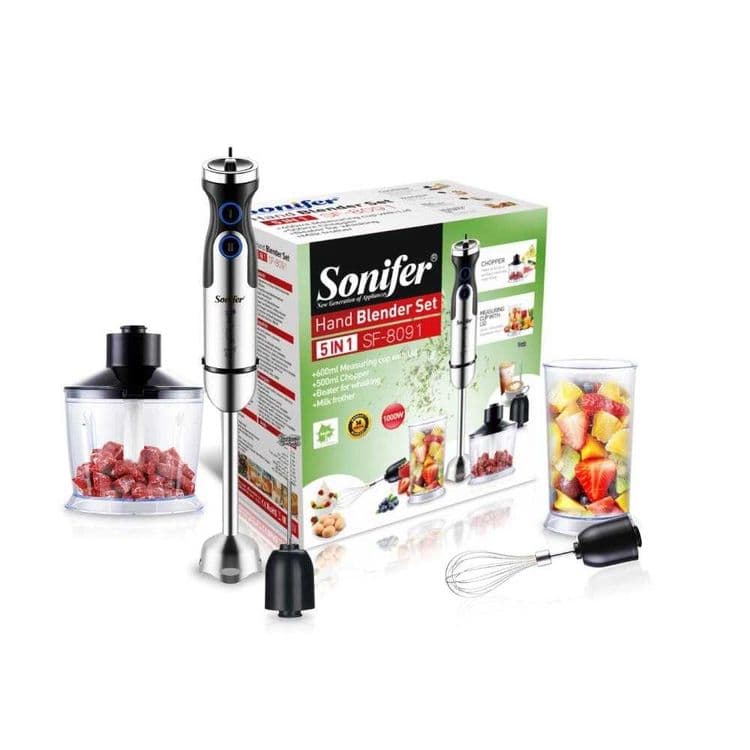 SONIFER 5 IN 1 Погружной блендер 5 скоростей работы + турборежим. — 3