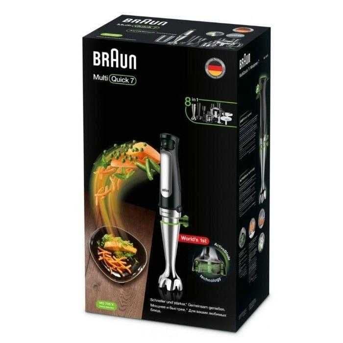 Погружной Блендер ручной блендер чопер миксер кофемолка Braun MQ 7087X — 4