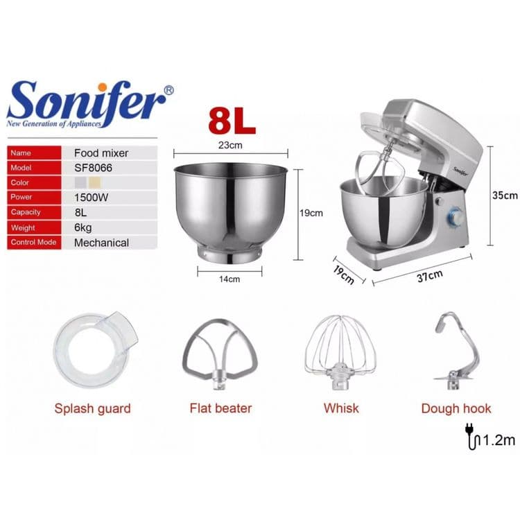 Миксер промышленных с чашкой Планетарный миксер Stand mixer sf-8066 Б7 — 5