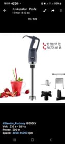 Bilindir Ruchnoy Blender Professional Uskuna ARGINALI OPTOM NARX