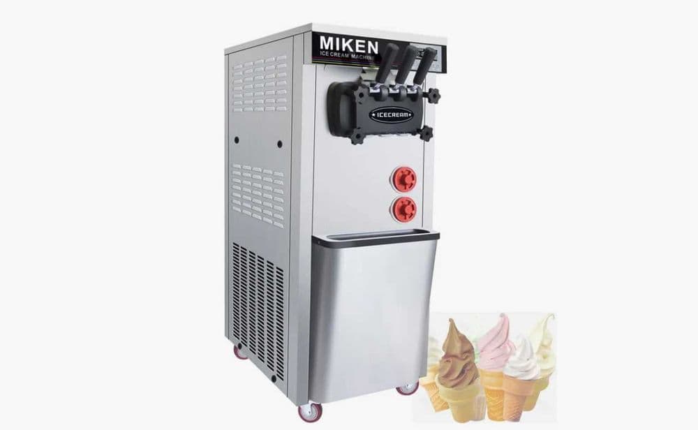 Muzqaymoq Aparati 3 Kranli Professional Frizer Soft Ice Cream Biznes — 1