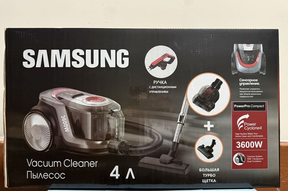 Пылесос Samsung мощный 3600 W, инновационный циклонный, НЕРА фильтр — 6