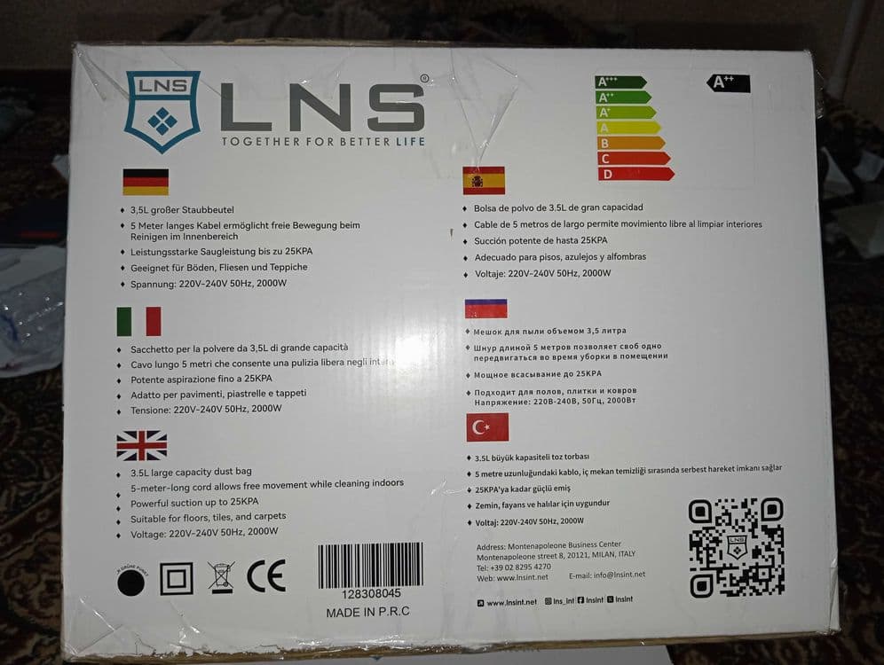 Super kuchli changyutgich – LNS LN-VC7024 | 2000W | HEPA | YANGI — 2