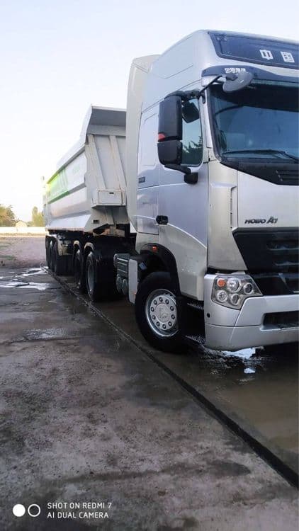 Тягач А7 (CNG) + полуприцеп самосвальный Sunhunk 40m3 — 2