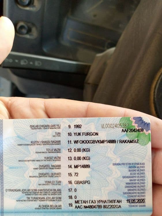 Ford 1992-yil ideal gaz bor — 2