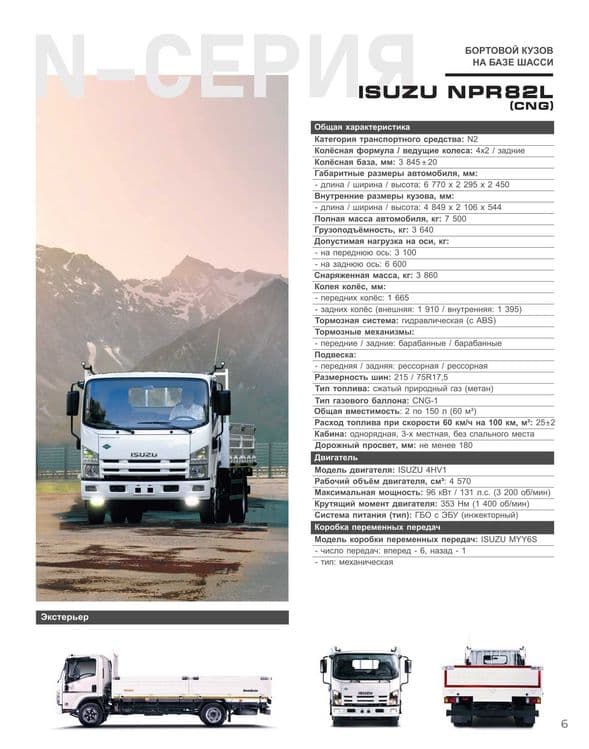 ISUZU NPR82L CNG Bortli kuzov Muddatli to'lov 18 oygacha — 2