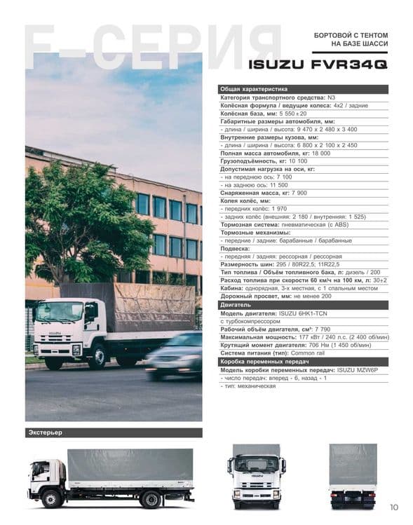 ISUZU FVR34Q Bortli tent Muddatli to'lov 18 oygacha — 2