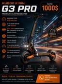 KUGOO KIRIN G3 PRO — kuchli premium elektro samokat


 Holati juda yax