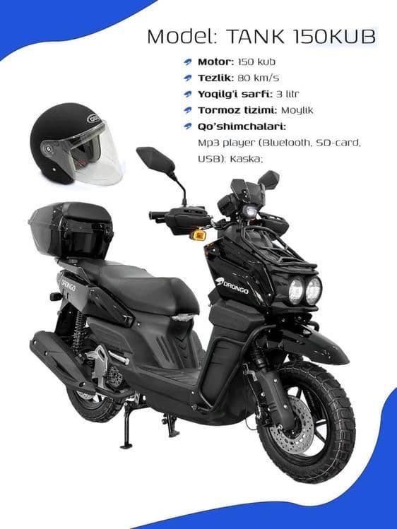 Tank Skuter 150cc. 100km-3L — 3