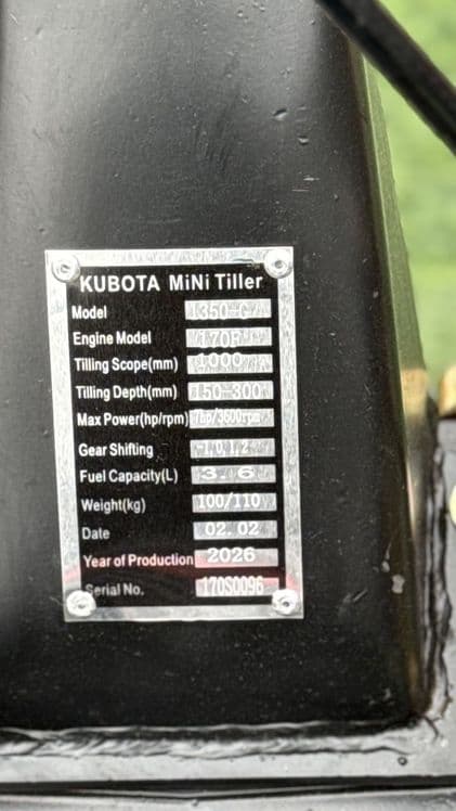 Мотоблок 7 л.с. KUBOTA Mini Tiller | Новый 2026 г. — 3