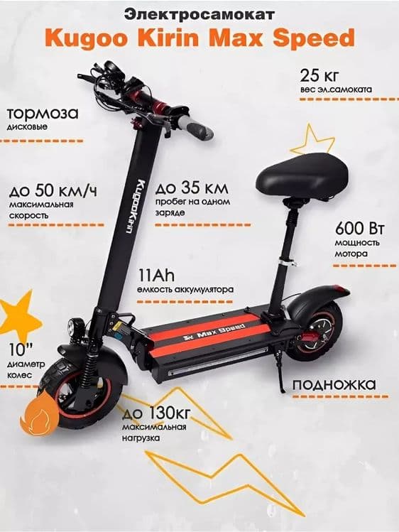Электросамокат Kugoo MAX SPEED — 1