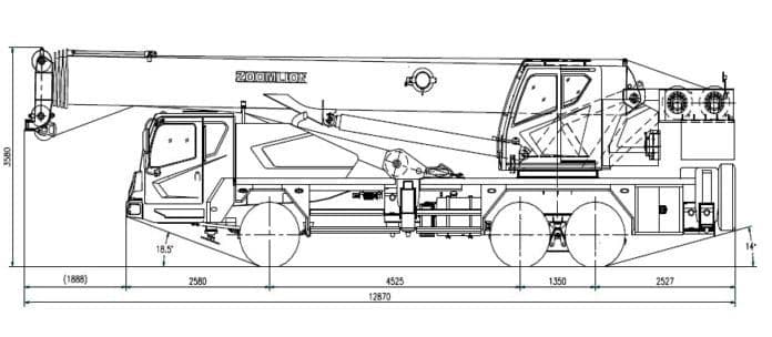 Автокран шоссейный ZTC250V — 2
