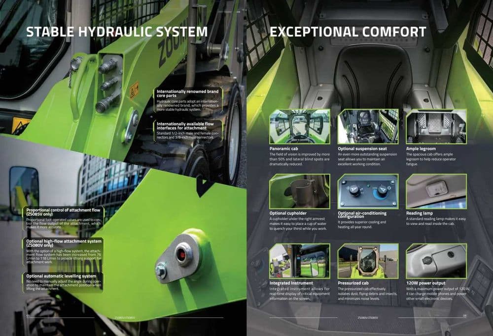 Мини-погрузчик Zoomlion ZS080V с ковшом 0.45 м³ — 5
