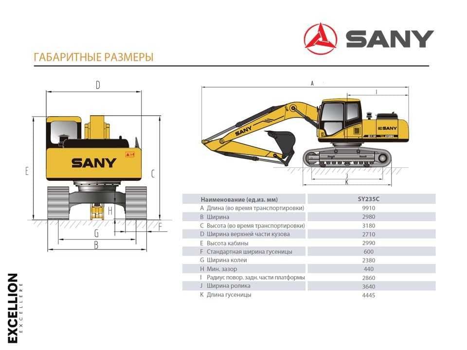 Экскаватор гусеничный SANY SY235C — 3