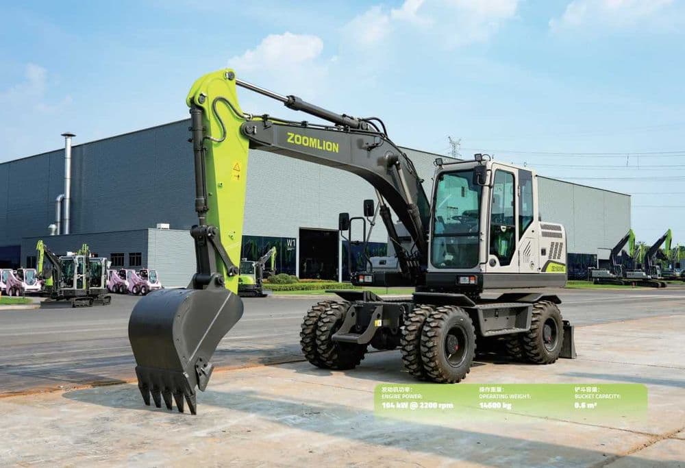 Колесный экскаватор Zoomlion ZE150WG с ковшом 0.65 м³ — 2