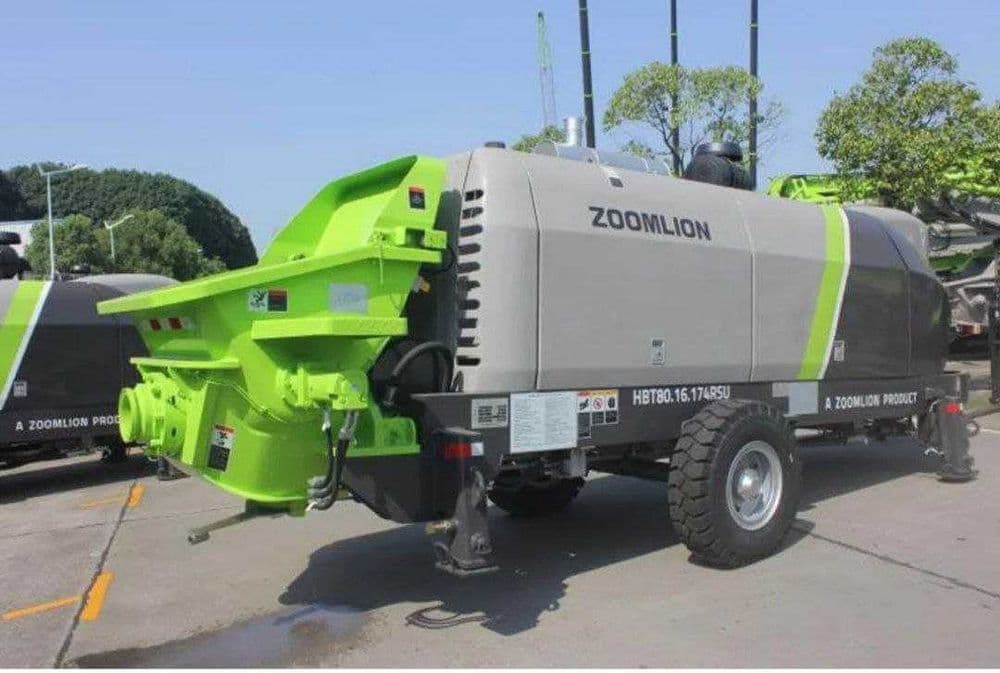 Стационарный бетононасос ZOOMLION HBT80 куб новый в наличии — 2