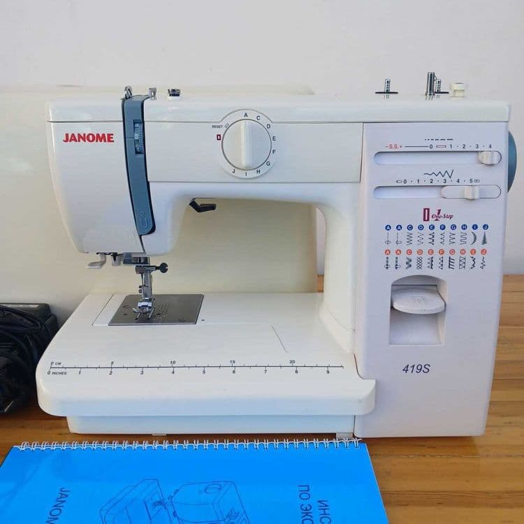 Janome 419S(Япония). Год гарантии/Металл/Комплект. — 9