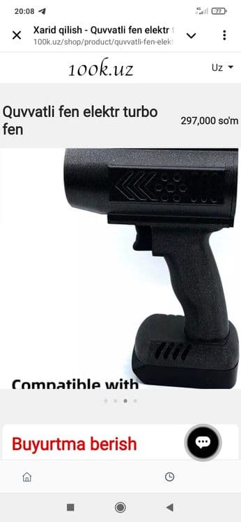 Quvvatli fen elektr turbo fen — 4