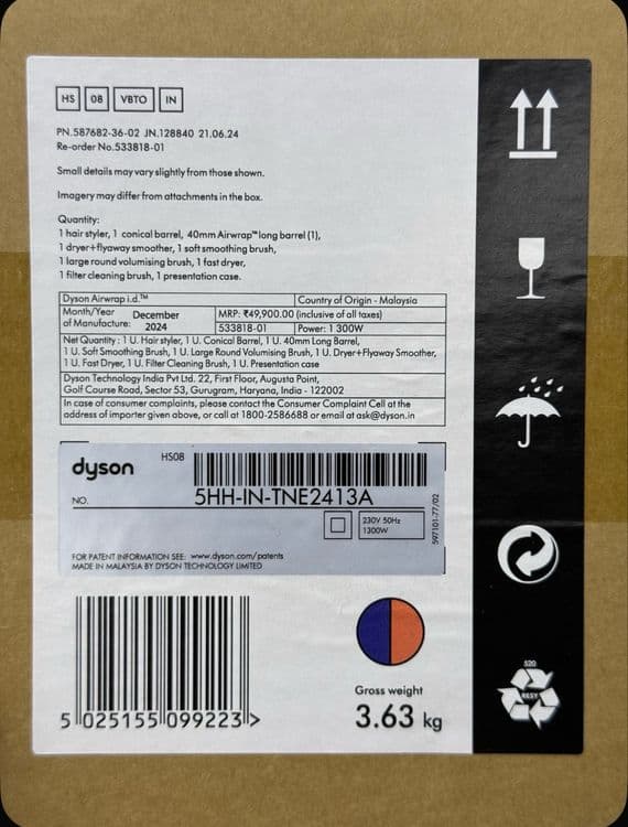Новый•Dyson hs08. Airwrap. id.•Vinca blue  • Ceramic pink• Red velvet — 8