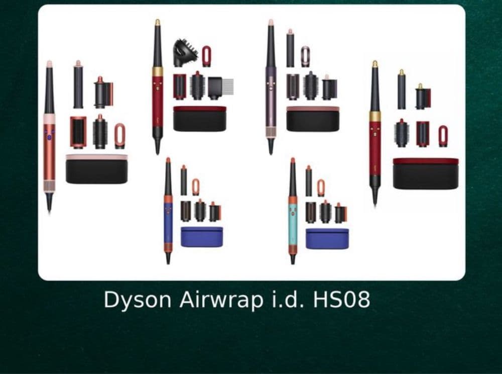 HS08 Dyson airwrap id original. red velvet. Ceramic pink. Vinca blue. — 2