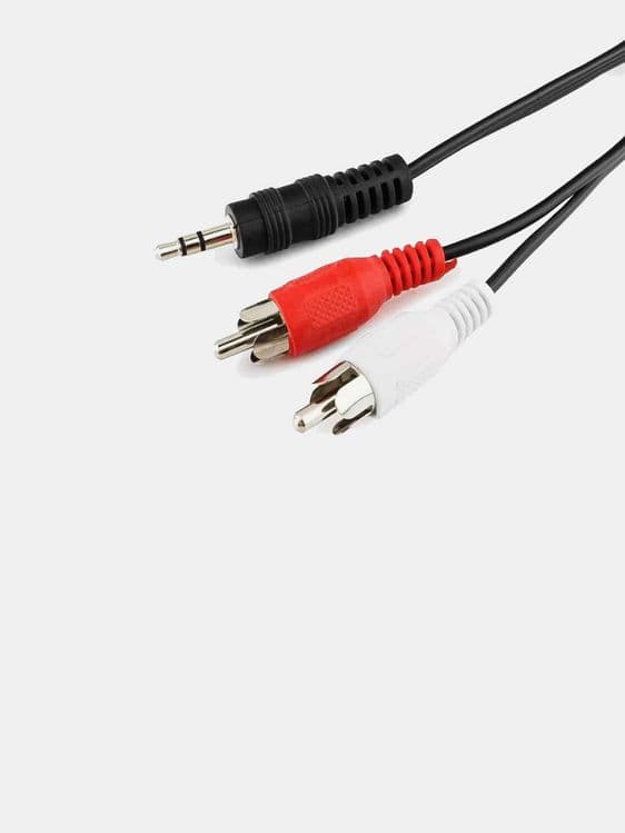 Аудио кабель Jack RCA тюльпан для колонок, буферов, доставка — 4