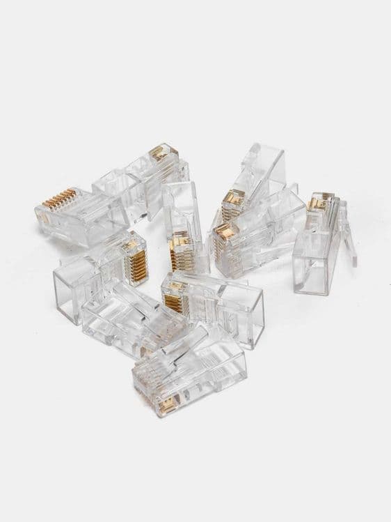 Коннектор RJ45 Cat6 со отверстием сквозной категория 6 для витой пары — 4