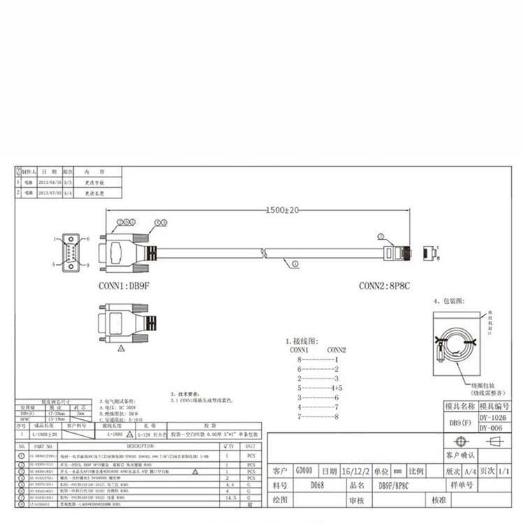 Для мини-АТС. Кабель-переходник LAN/RS232 (Com) — 4