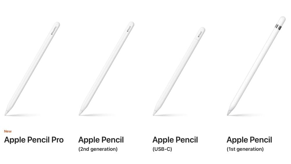 Apple Pencil 1 and Pencil 2 Generation — 1