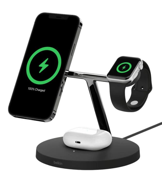 Беспроводное зарядное устройство Belkin MagSafe Wireless Charger 3в1 — 3