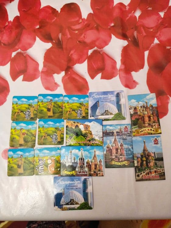 Магнитики б/у на холодильник 14 штук — 2