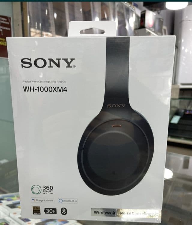 Sony WH - 1000 XM4 Black Silwer (оптом) — 2