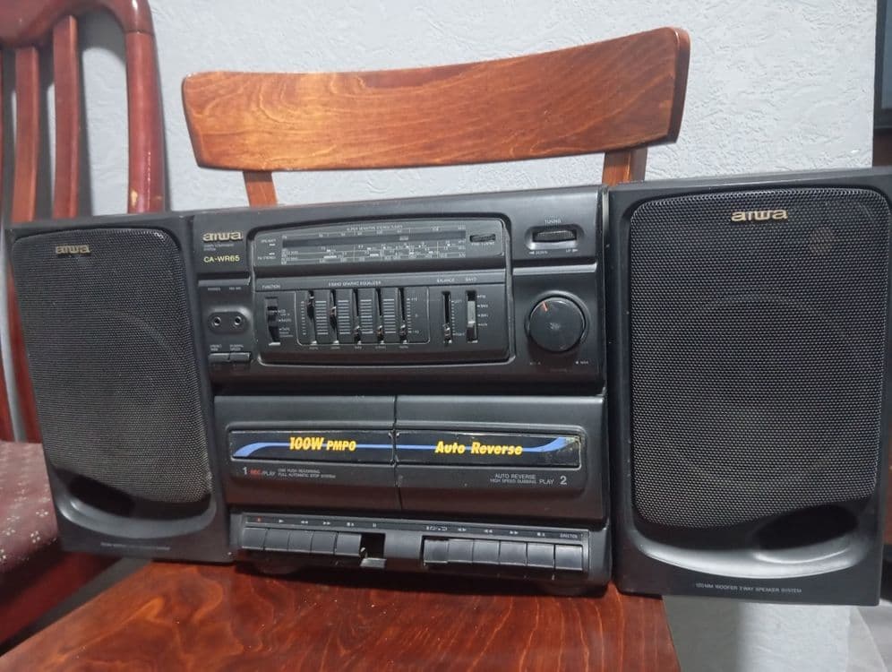 Aiwa магнитофон двухкасетный японский — 1