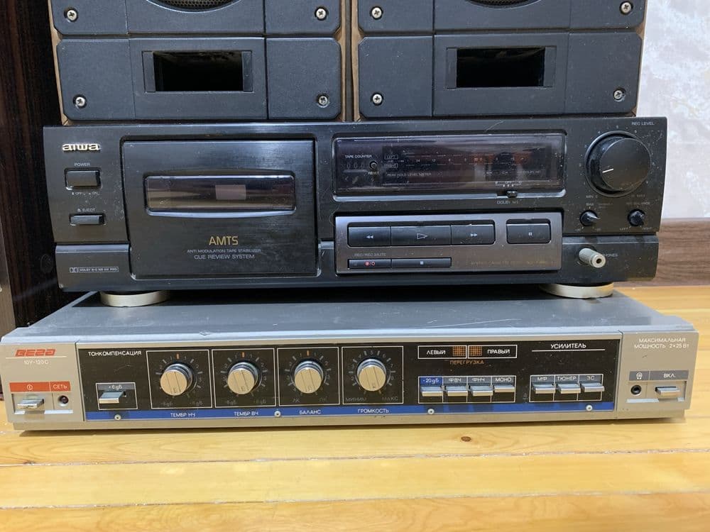 Музыкальный центр Radiotehnika + Aiwa + Усилитель Вега, идеал — 3