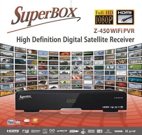 Тюнер спутниковый цифровой Superbox Z-450 Wi-Fi PVR Mpeq-4 super HD — 4