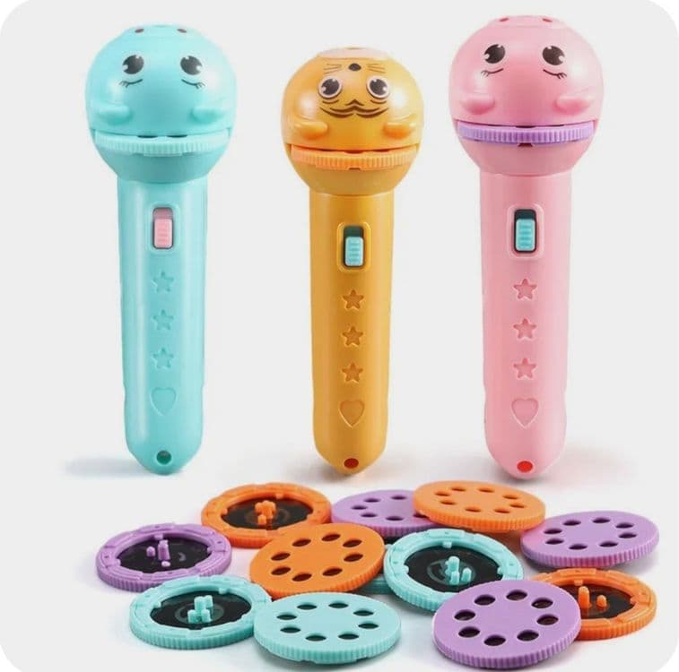 Скидка!Обучающая интерактивная led игрушка фонарик со слайдами — 3