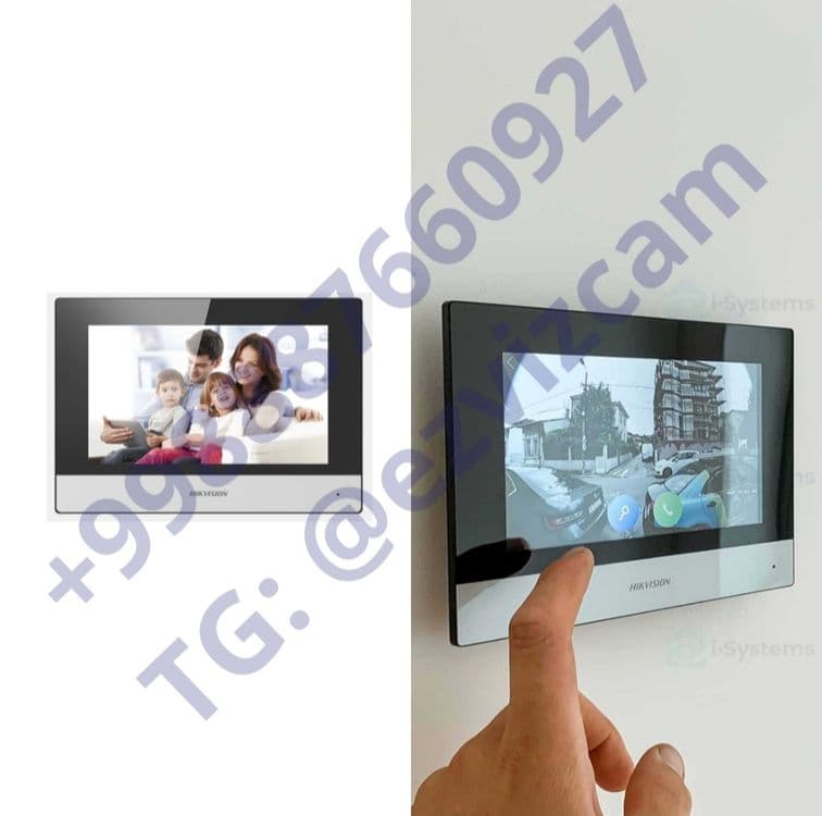 IP / Комплект видео домофон + вызывная панель Hikvision KIS603 / 603 — 9