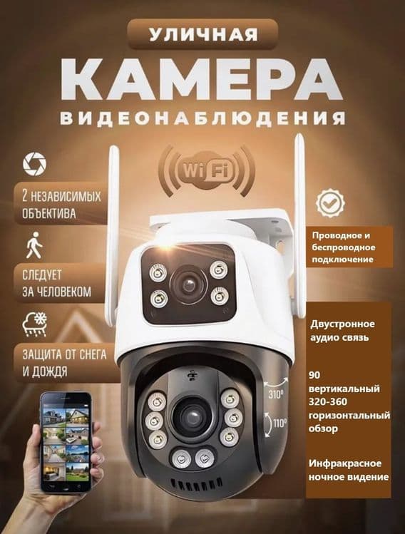 PTZ Smart WiFi Kamera 360 camera наружная камера iCSee — 2
